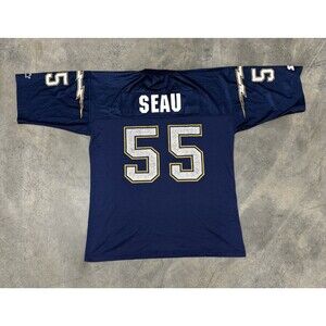STARTER San Diego LA Chargers Junior Seau #55 Jersey XL Quarterback Club VTG 90s